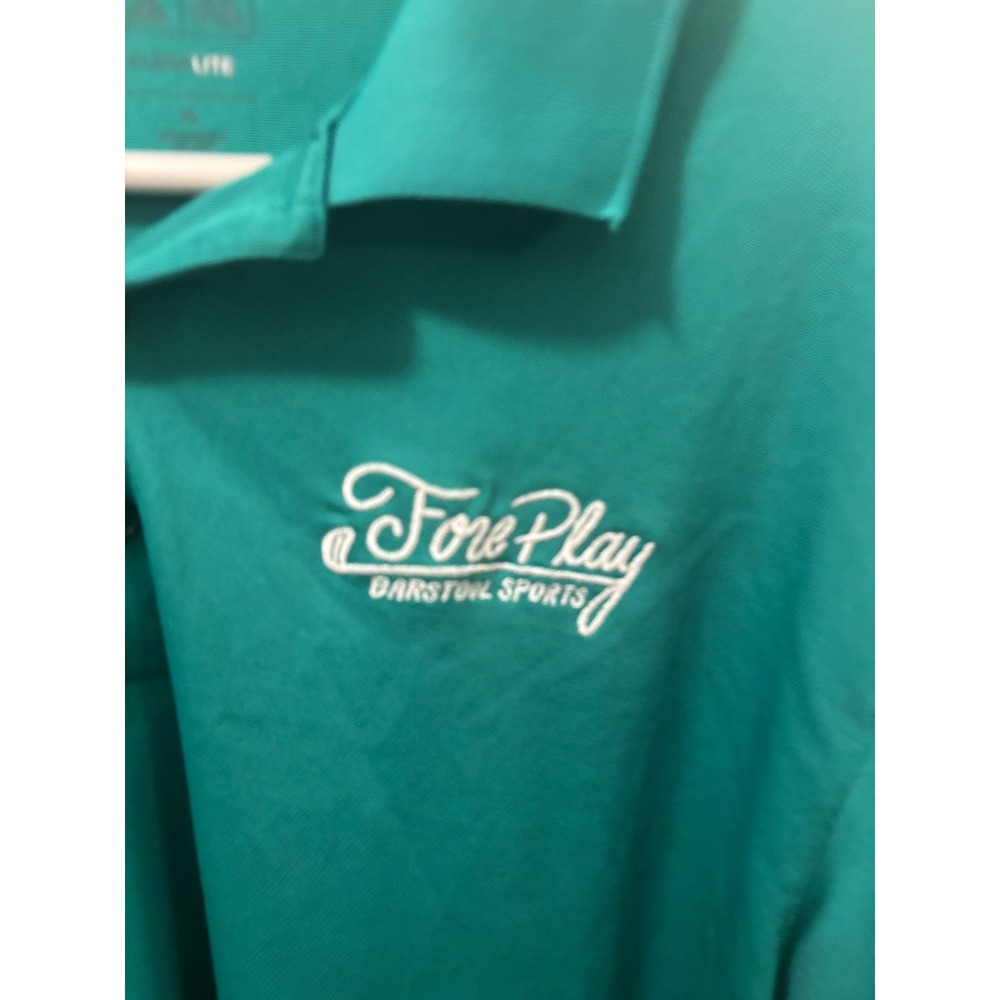 Adidas Climalite Fore Play Barstool Sports Polo Shirt Mens XL Teal Green Golf - Picture 3 of 5